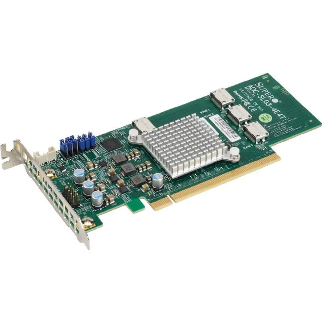 Supermicro AC AOC-SLG3-4E4T-O 12.8 Gb s Quad-Port NVMe Internal Host Bus ADT