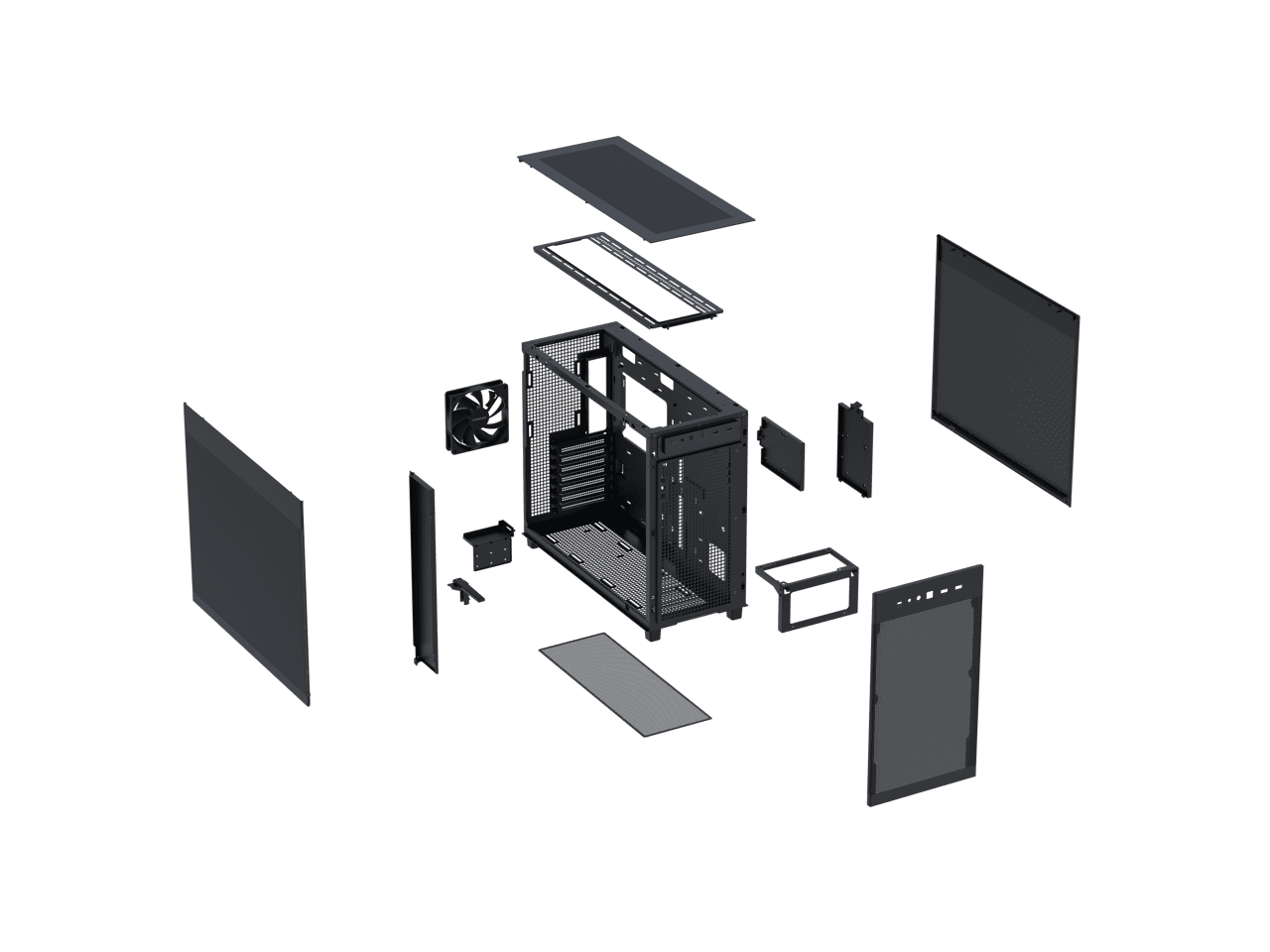 ASUS PRIME AP303 BLACK EDITION MESH-PANEL 44-LITER ATX PC CASE, GPU SUPPORT FOR