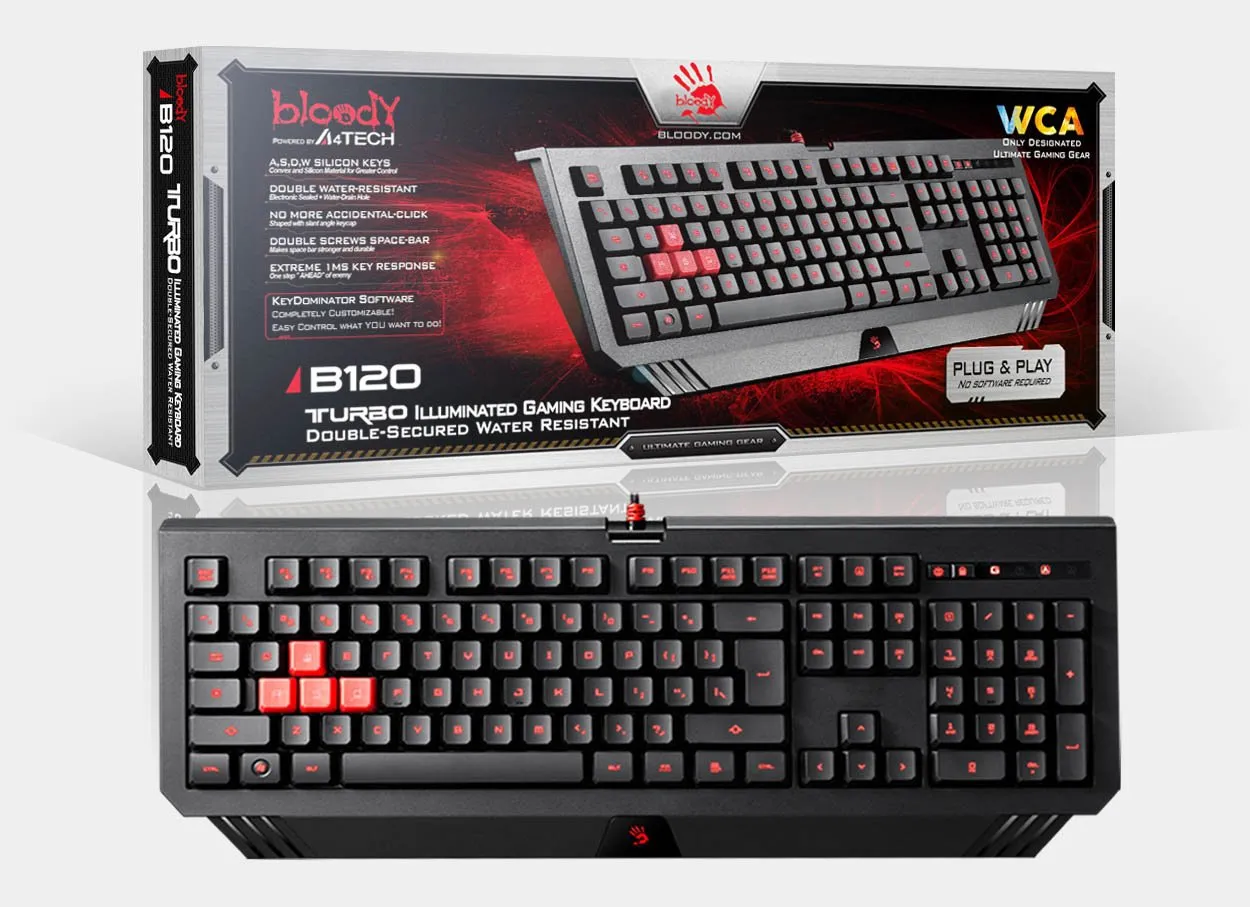 BLOODY TURBO ILLUMINATED GAMING KEYBOARD